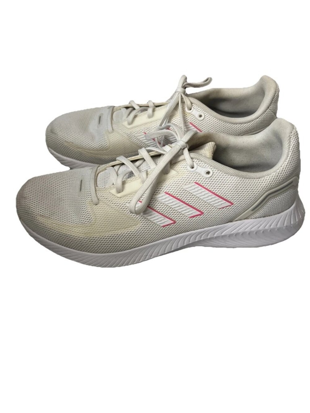 Adidas Runfalcon 2.0 Running Shoe White/White/Pink  Womens sz 9